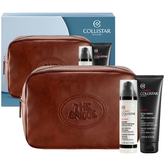 COLLISTAR THE BRIDGE    Idratante Protettivo Quitidiano Viso - Doccia Shampoo 3 in 1 - Travel Bag